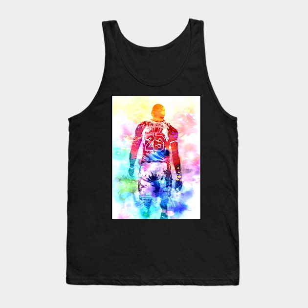 Lebron James Watercolor Tank Top by Masdian Watercolor